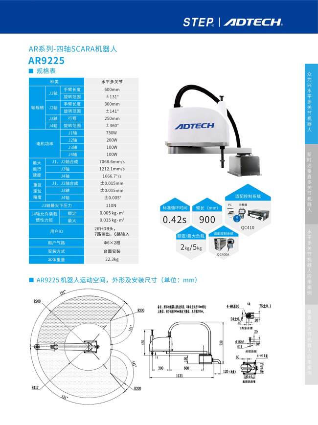 眾為興四軸scara機器人AR9225 圖片關鍵詞